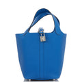 Hermes Picotin Lock 18 Bleu France Clemence Palladium Hardware