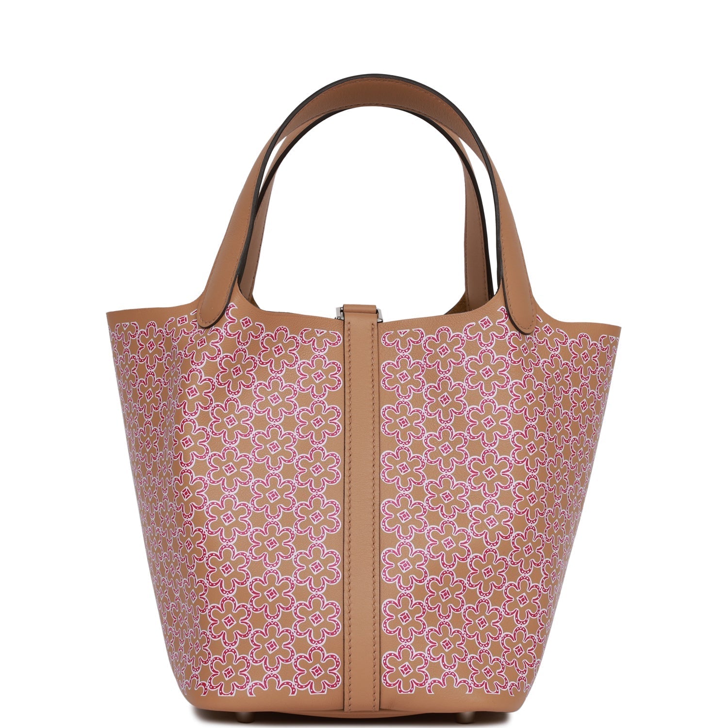 Hermes Picotin Lock 18 "Lucky Daisy" Chai Swift Palladium Hardware