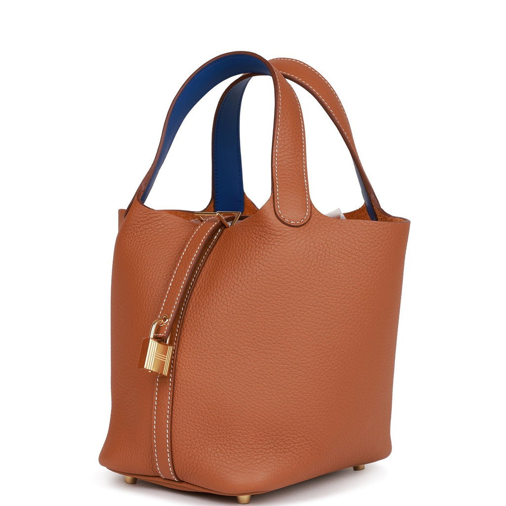 Hermes Eclat Picotin Lock 18 Gold Clemence Gold Hardware