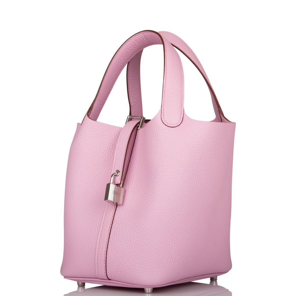 Hermes Picotin Lock 18 Mauve Sylvestre Clemence Palladium Hardware