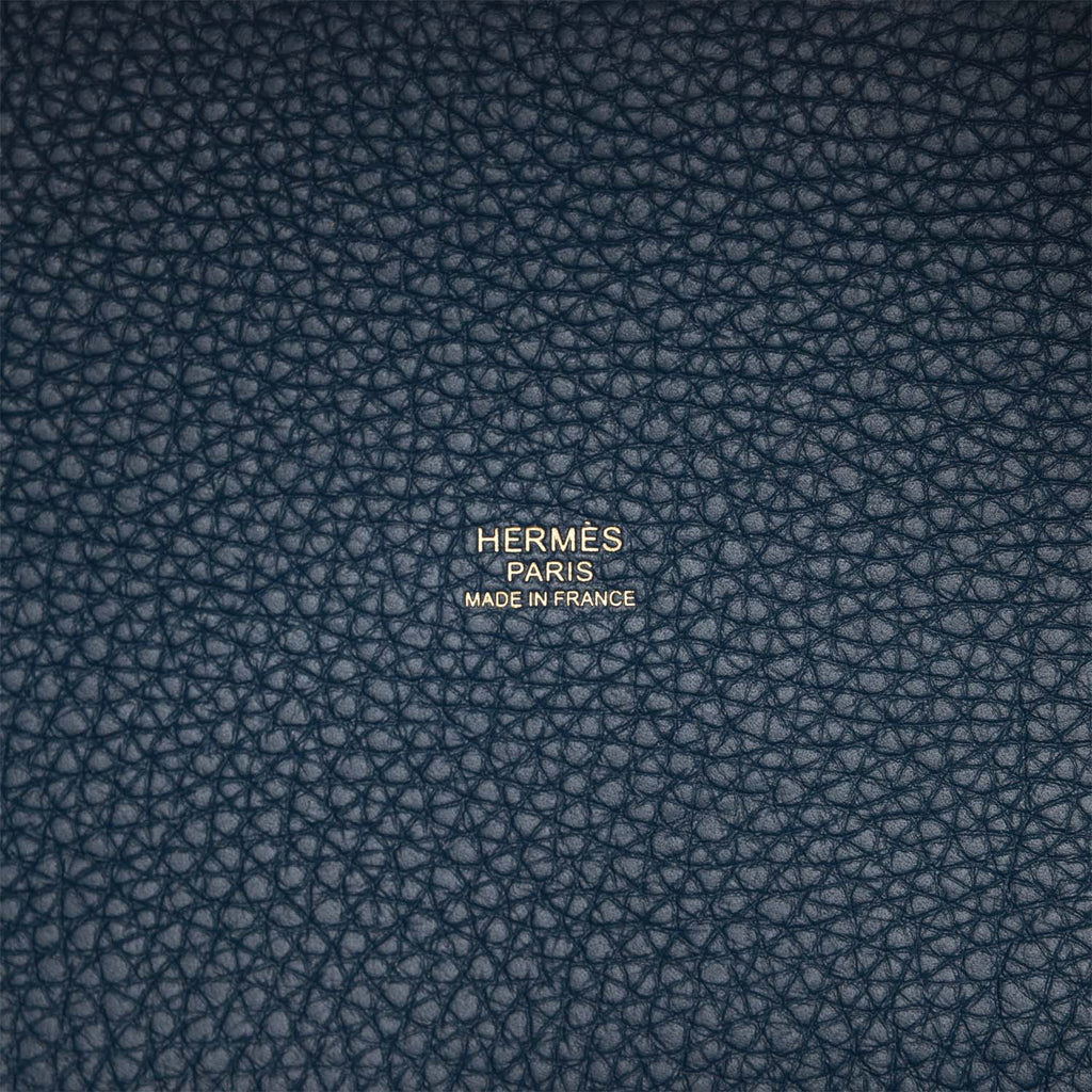 Hermes Picotin Lock 18 Bleu De Prusse Gold Hardware