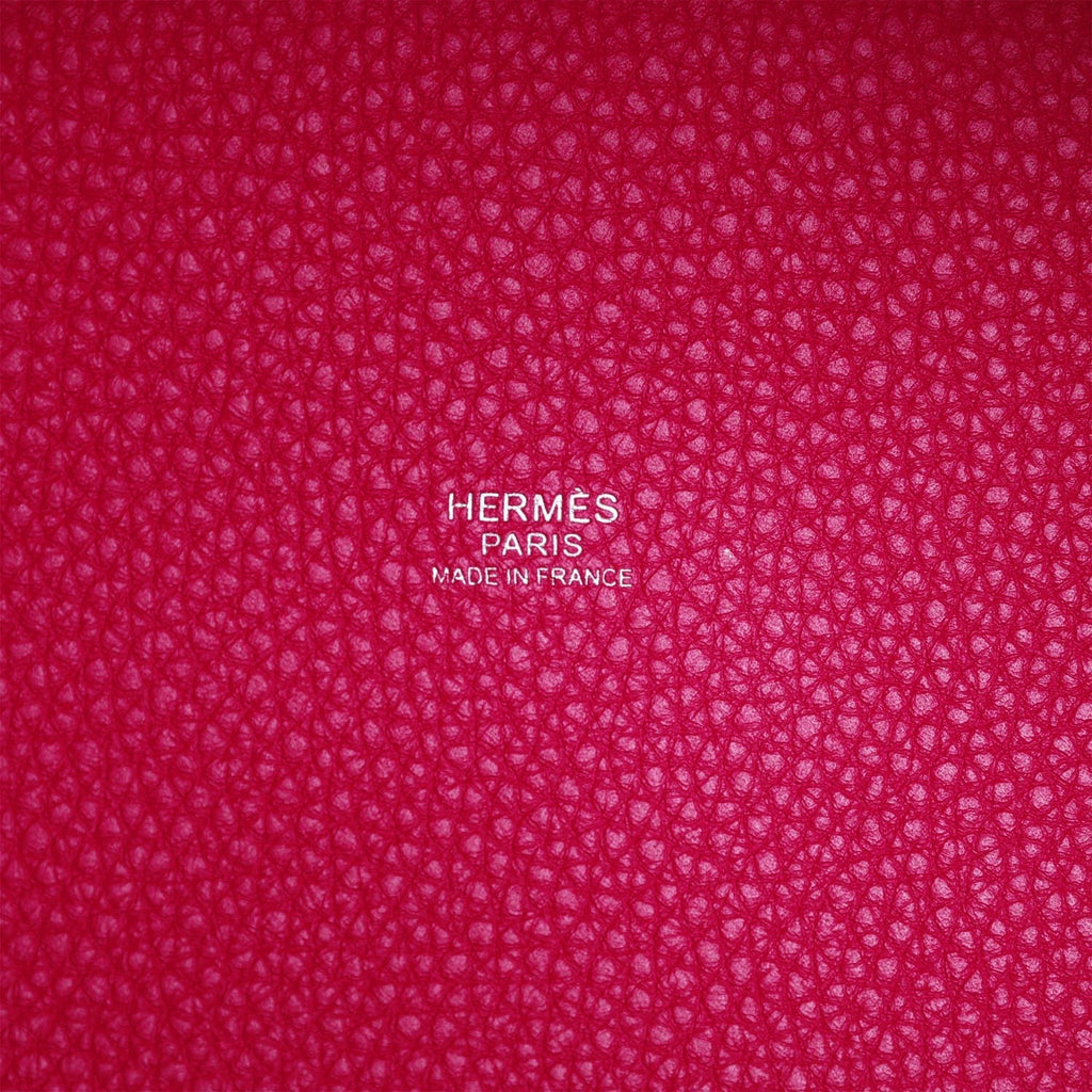 Hermes Picotin Lock 18 Casaque Framboise and Rouge Sellier Clemence Palladium Hardware