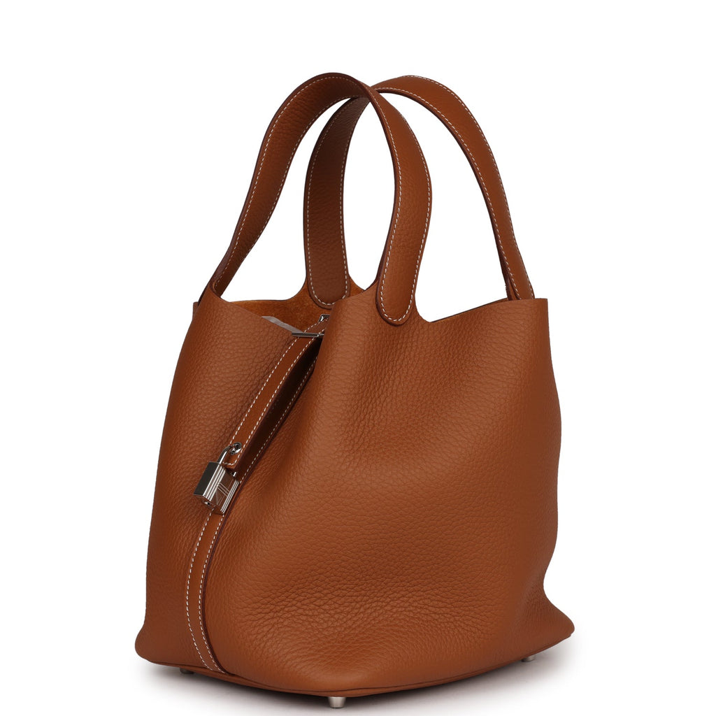 Hermes Picotin Lock 22 Gold Clemence Palladium Hardware