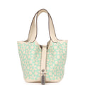 Hermes Micro Picotin Lock 14 "Lucky Daisy" Nata Swift Palladium Hardware