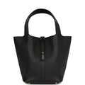 Hermes Black Clemence Picotin Lock 22cm Palladium Hardware