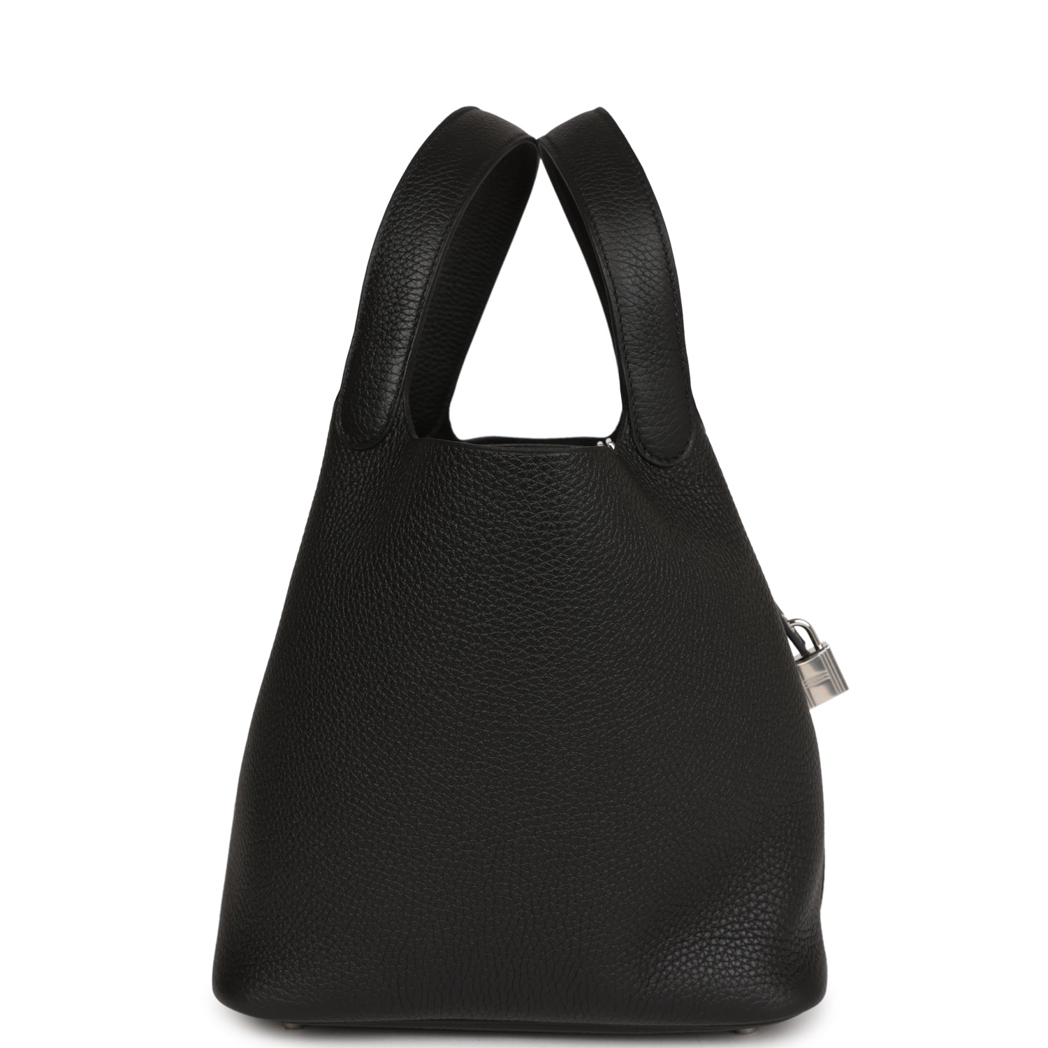 Hermes Black Clemence Picotin Lock 22cm Palladium Hardware