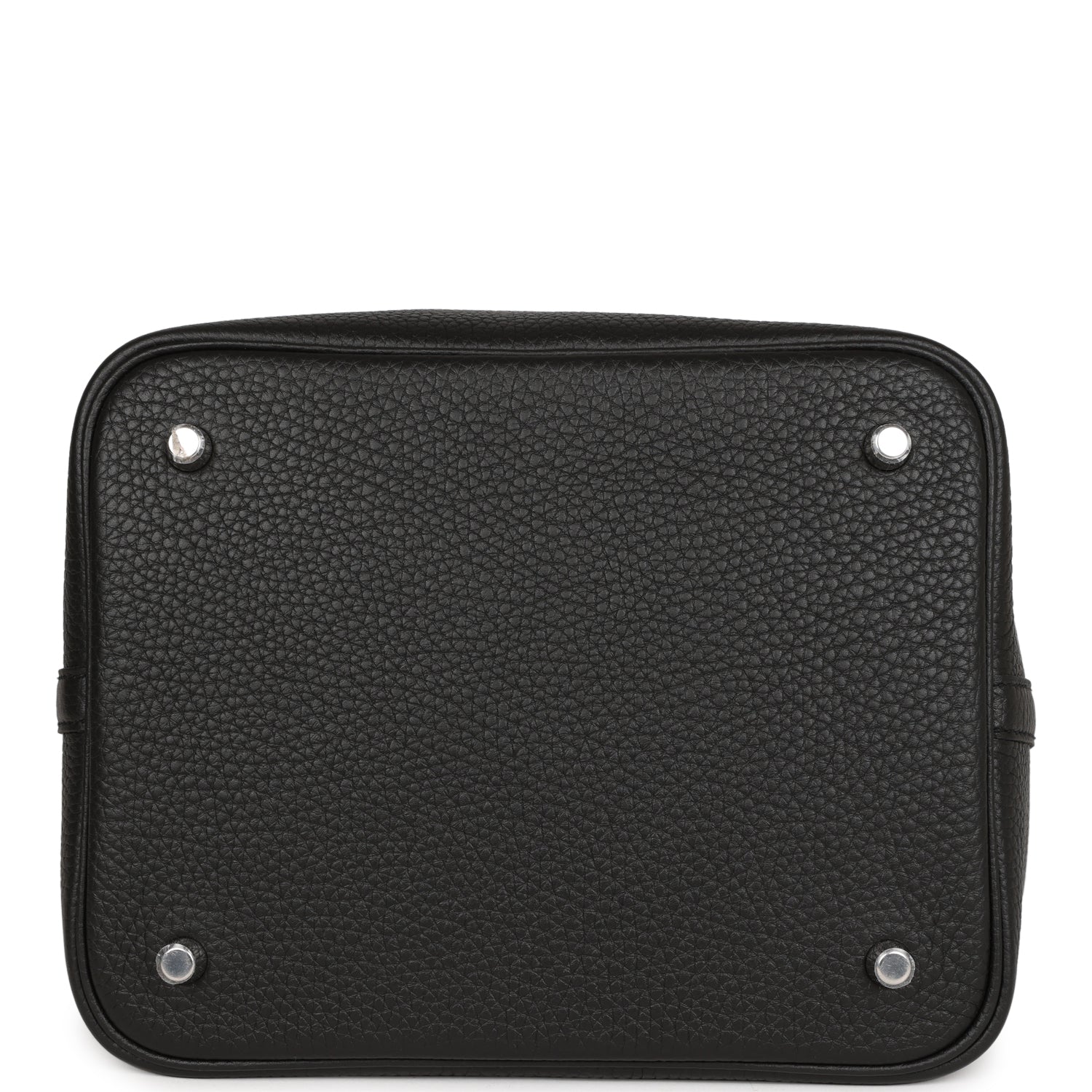 Hermes Black Clemence Picotin Lock 22cm Palladium Hardware