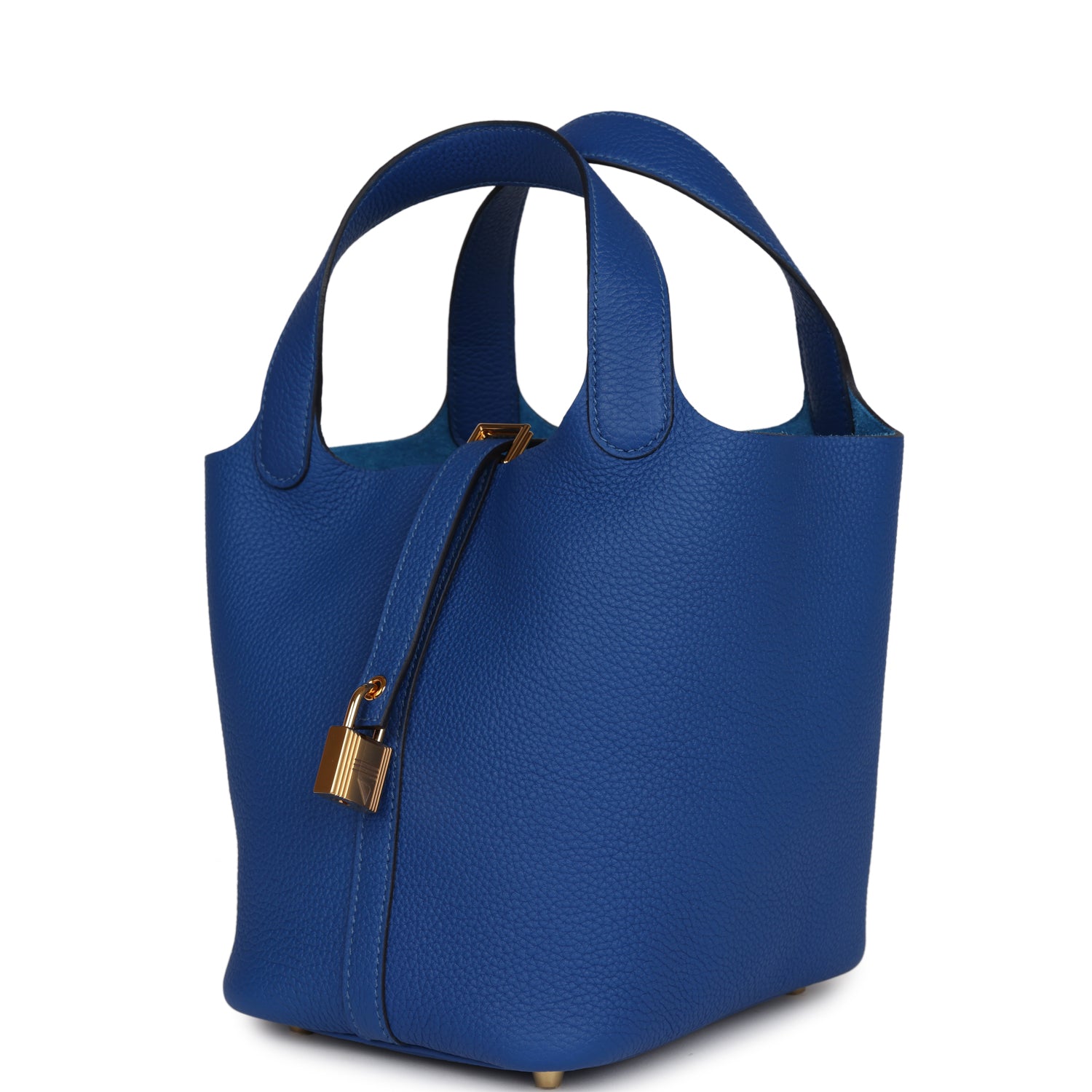 Hermes Picotin Lock 18 Bleu France Clemence Gold Hardware