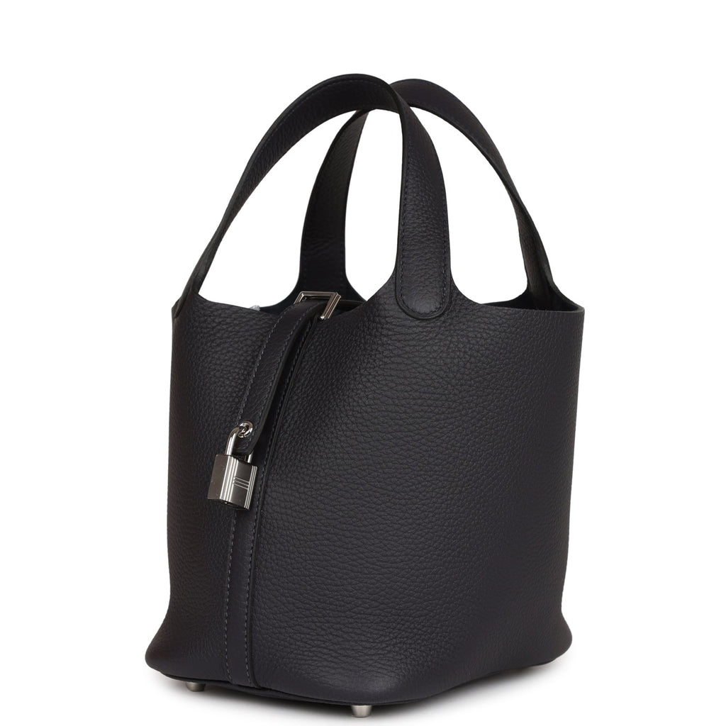 Hermes Picotin Lock 18 Caban Clemence Palladium Hardware