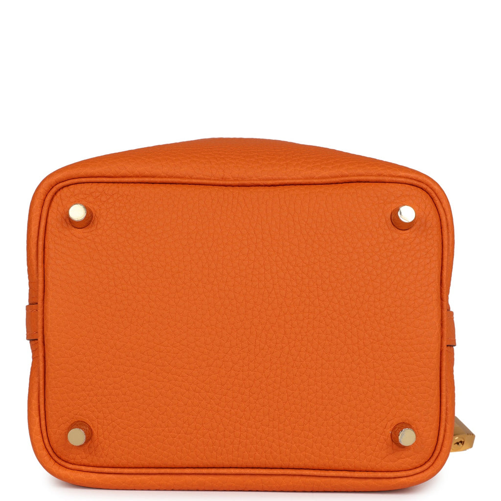 Hermes Picotin Lock 18 Orange Clemence Gold Hardware