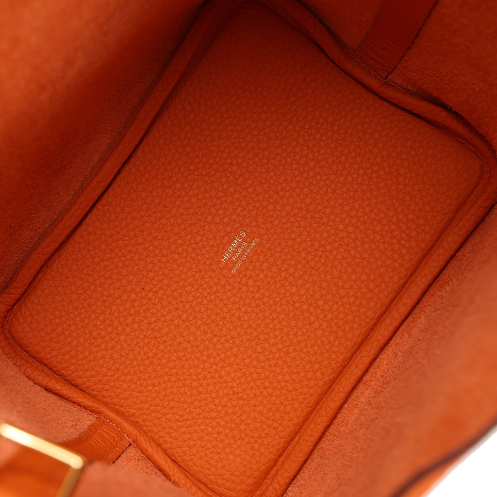 Hermes Picotin Lock 18 Orange Clemence Gold Hardware