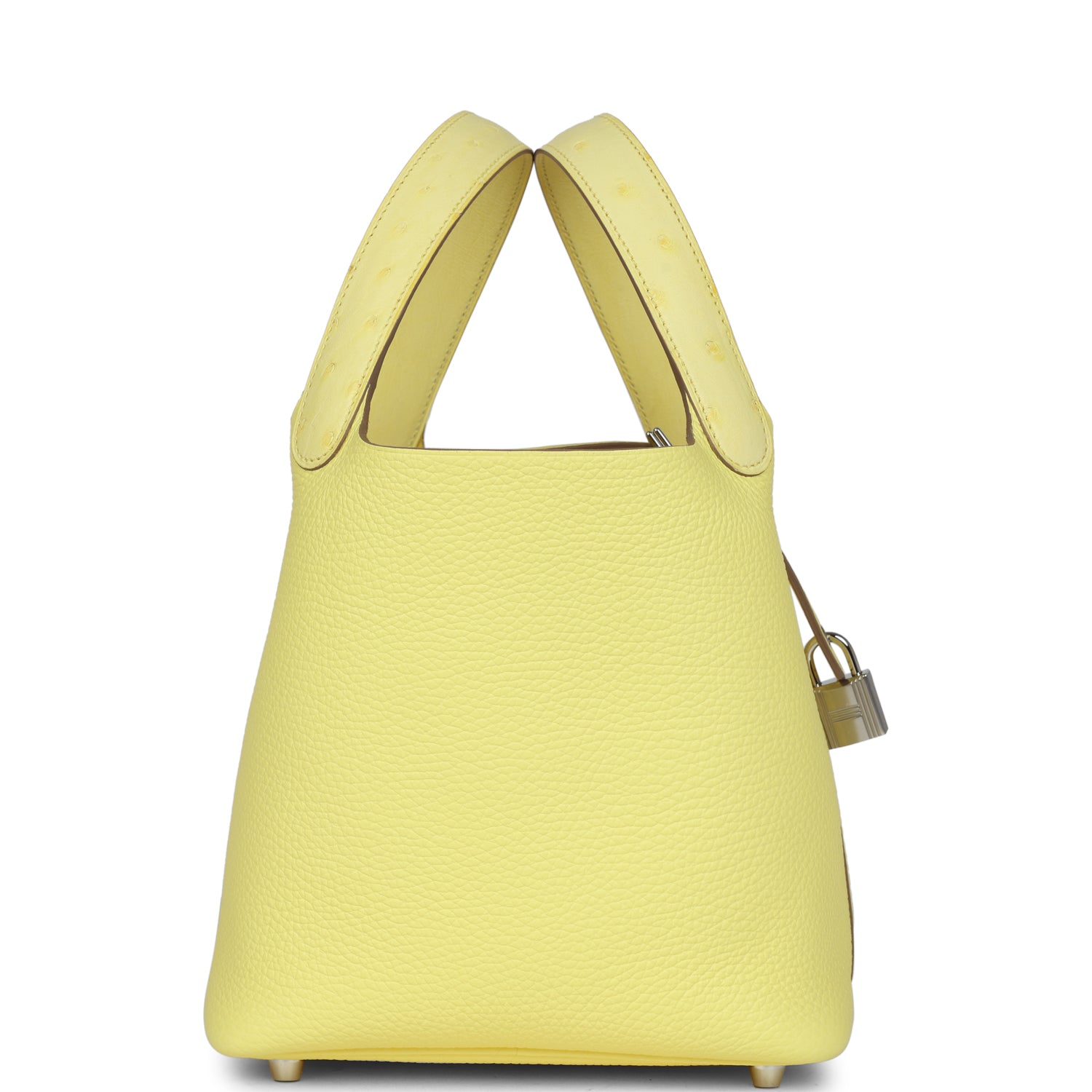 Hermes Picotin Lock 18 Limoncello Ostrich and Clemence Touch Palladium Hardware
