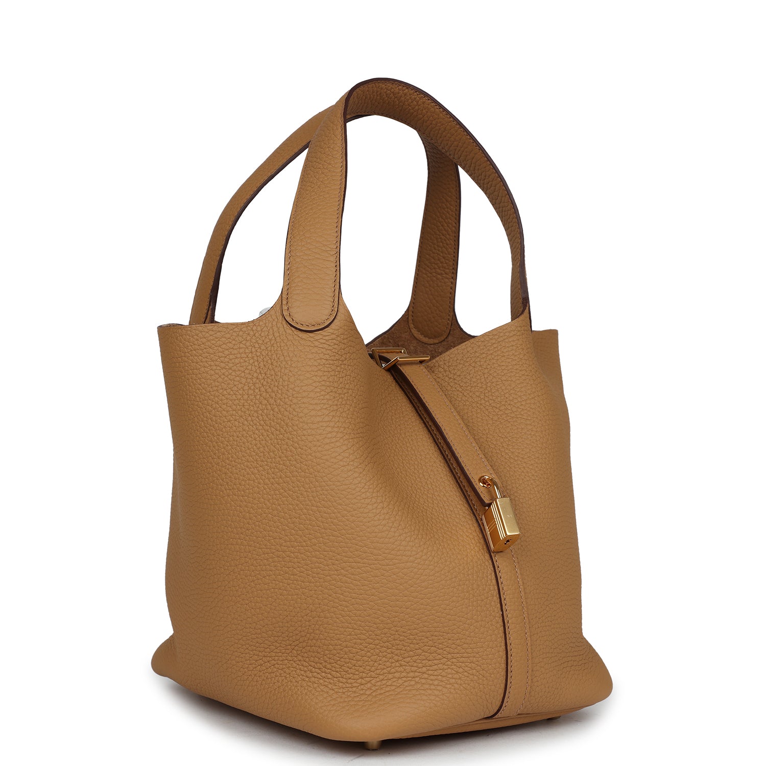 Hermes Picotin Lock 22 Biscuit Clemence Gold Hardware