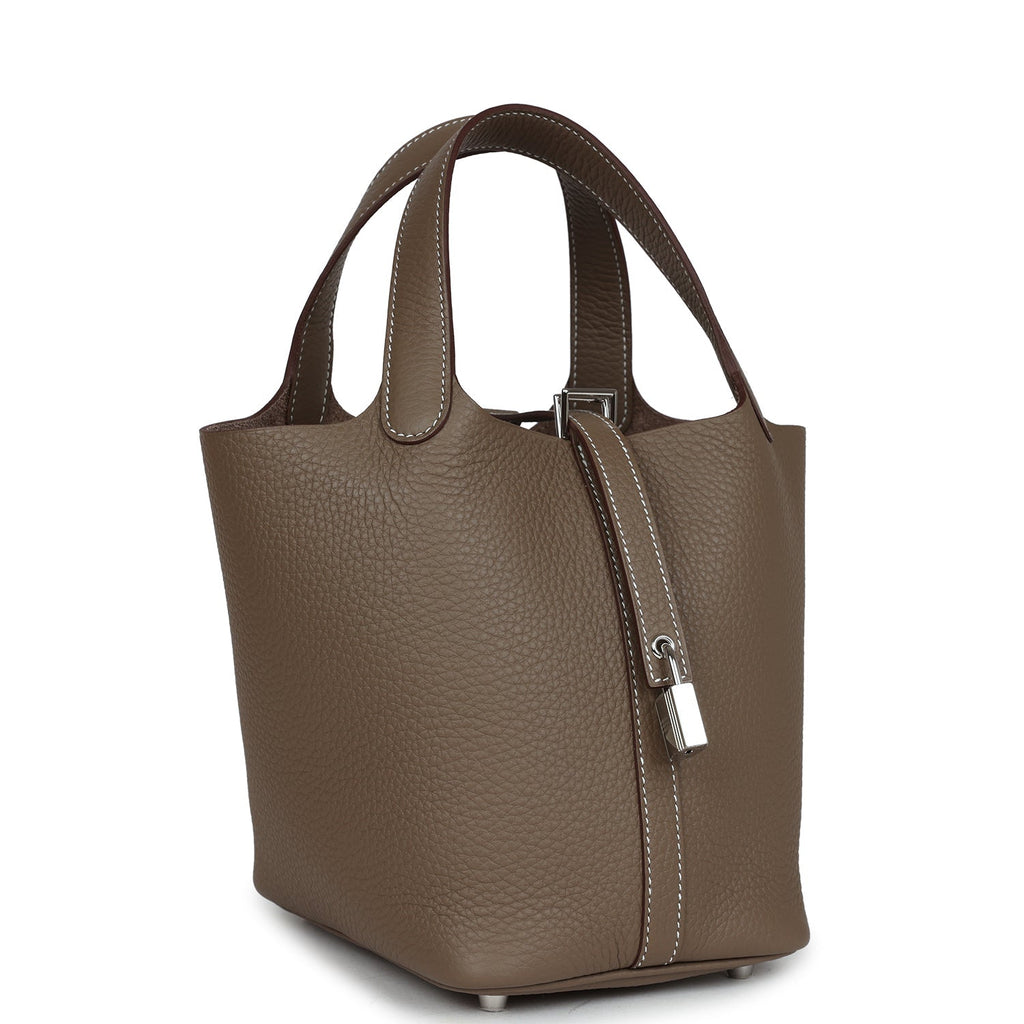 Hermes Picotin Lock 18 Etoupe Clemence Palladium Hardware