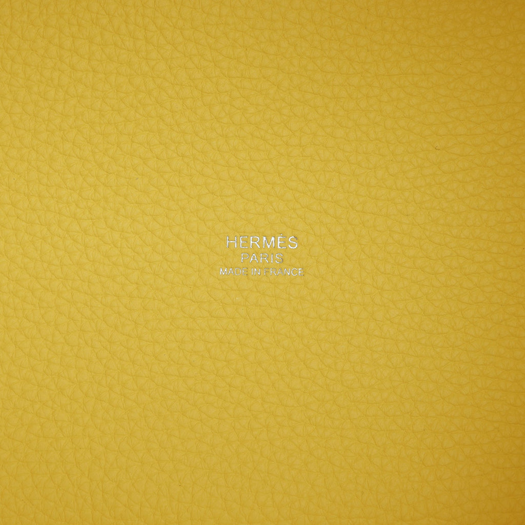 Hermes Picotin 18 Limoncello Clemence Palladium Hardware
