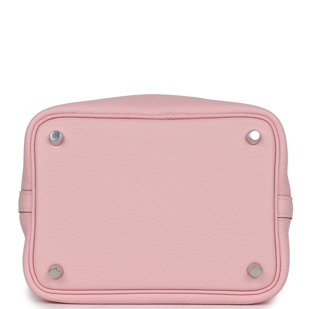 Hermes Picotin Lock 18 Rose Sakura Clemence Palladium Hardware