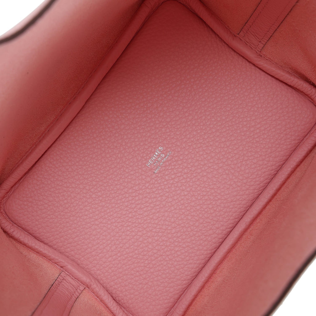 Hermes Picotin Lock 18 Rose Sakura Clemence Palladium Hardware