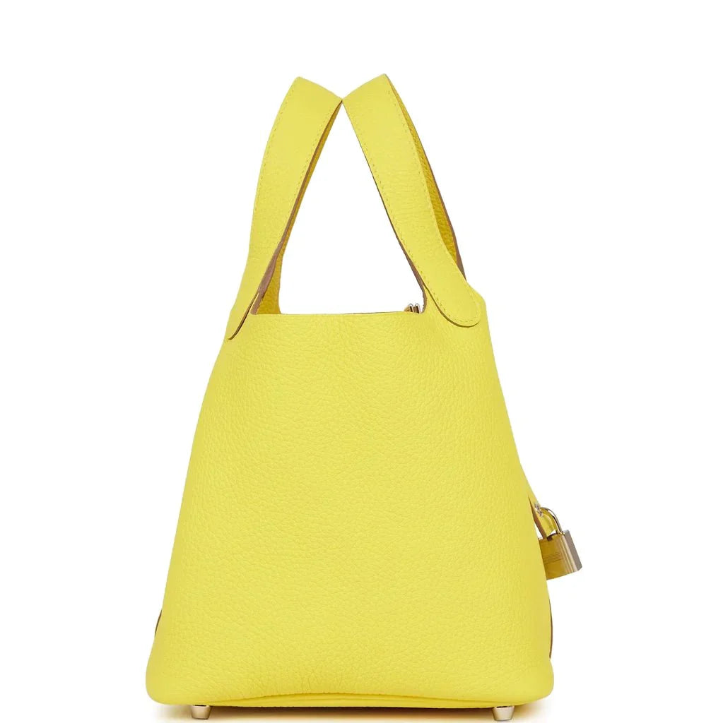 Hermes Picotin Lock 18 Lime Clemence Palladium Hardware