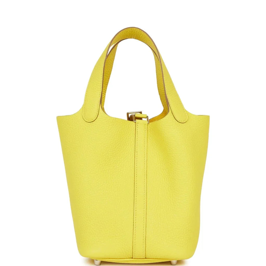 Hermes Picotin Lock 18 Lime Clemence Palladium Hardware