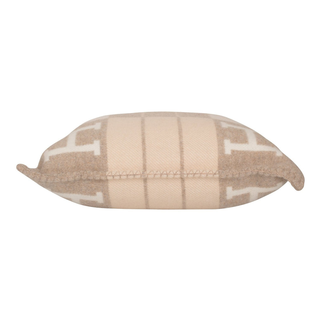 Hermes "Avalon III" Coco and Camomille Signature H Cushion PM Set of Two