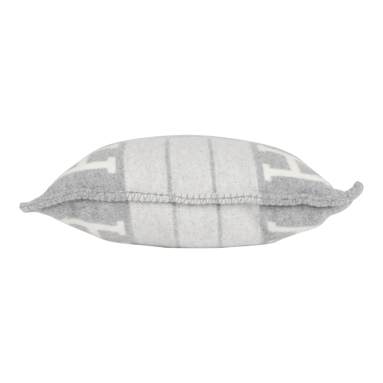Hermes "Avalon III" Ecru and Gris Clair Signature H Cushion PM Set of Two