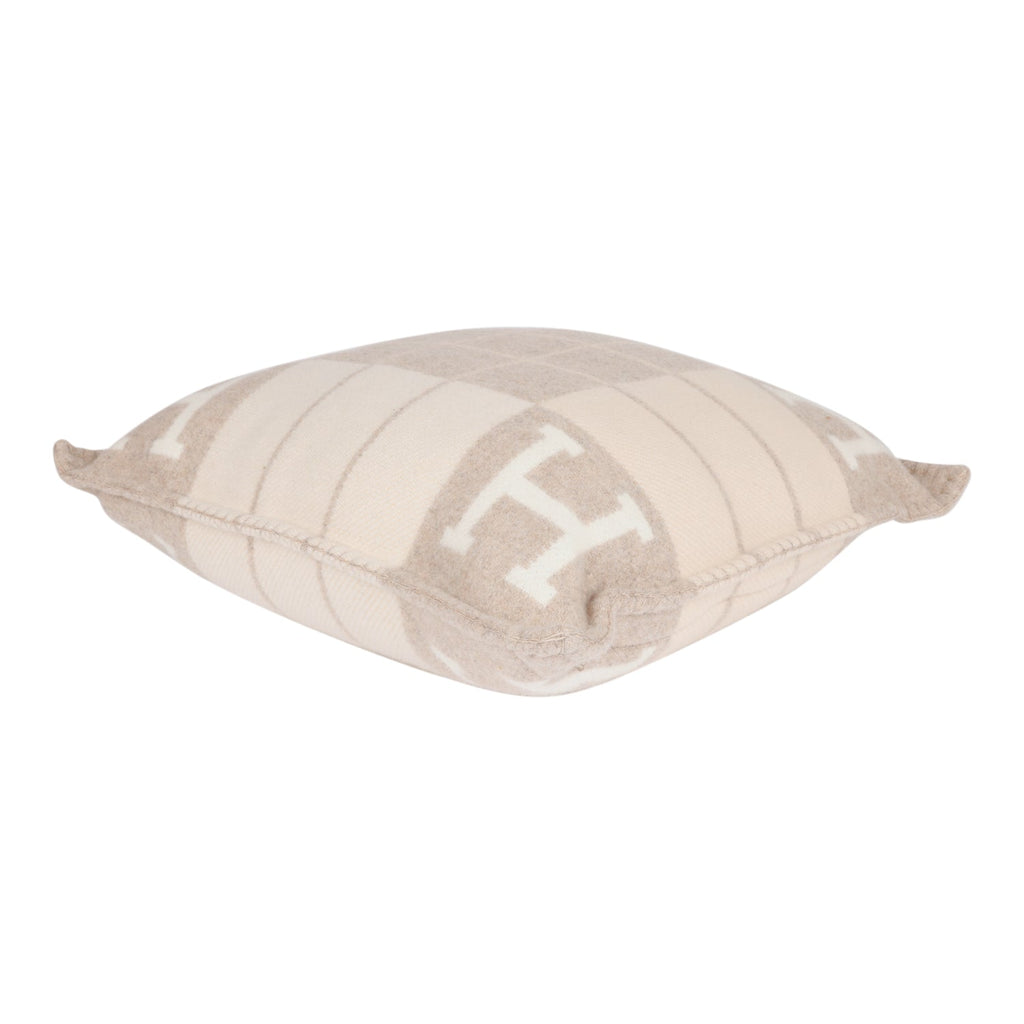 Hermes "Avalon III" Coco and Camomille Signature H Cushion PM