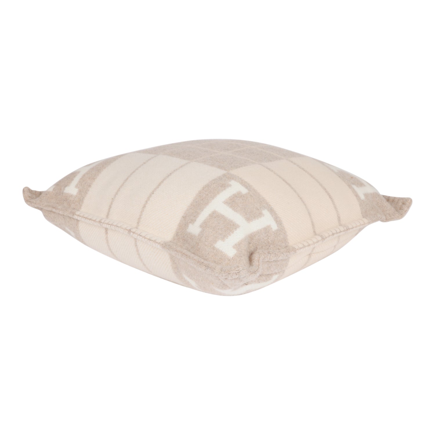 Hermes "Avalon III" Coco and Camomille Signature H Cushion PM