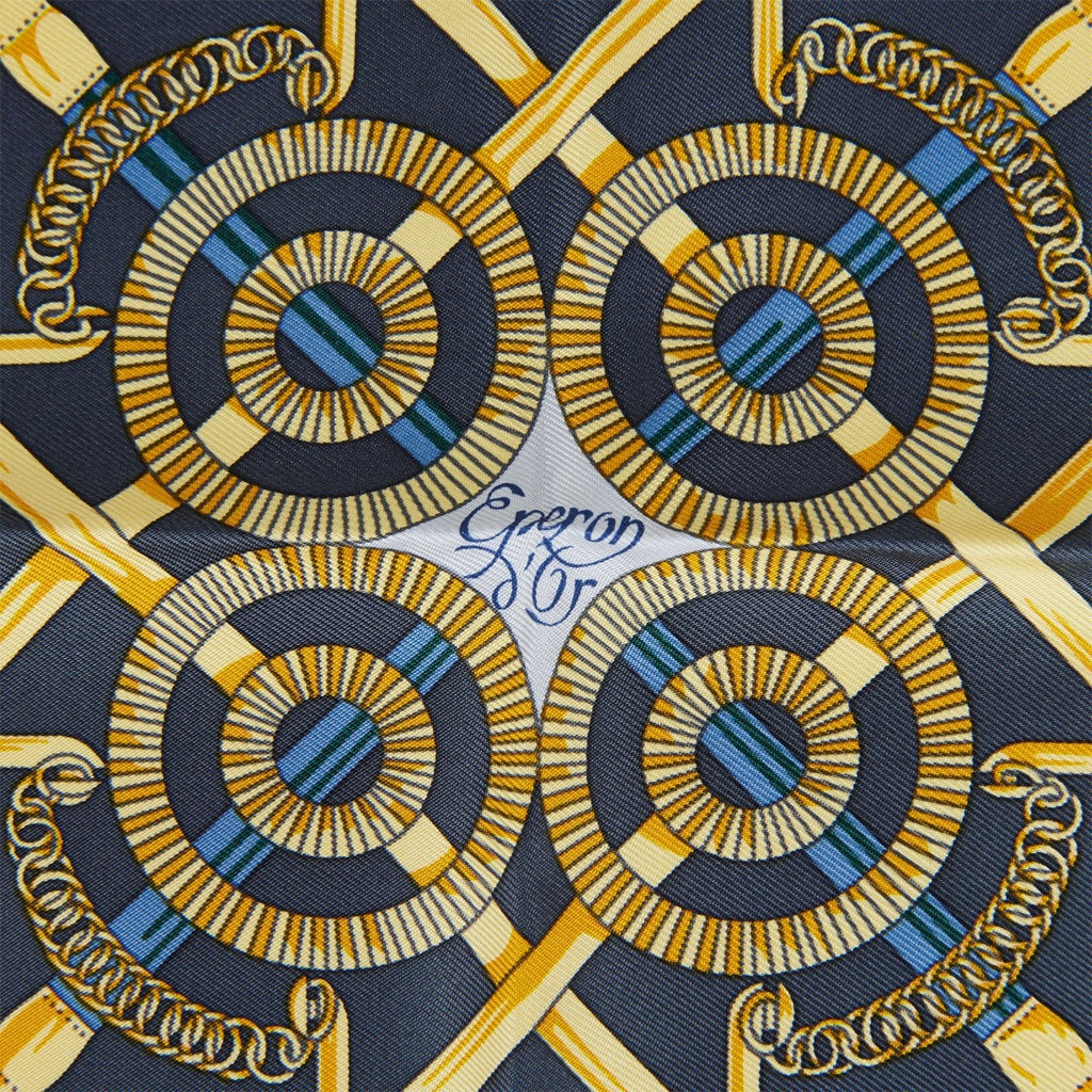 Hermes "Gavroche" Vert Amande Silk Pocket Square Scarf 45cm