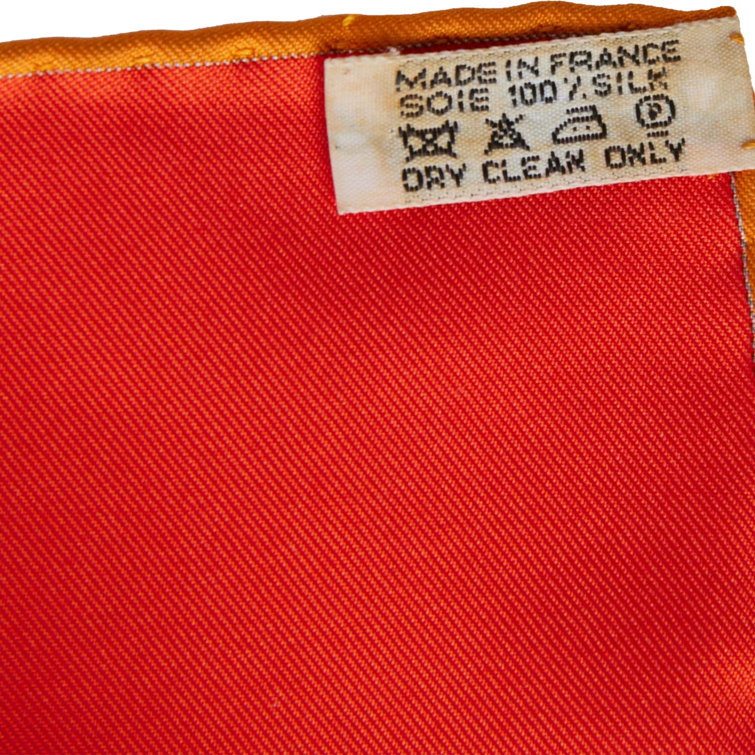 Pre-owned Hermes Vintage "Paris Modiste" Orange Silk Scarf 90cm
