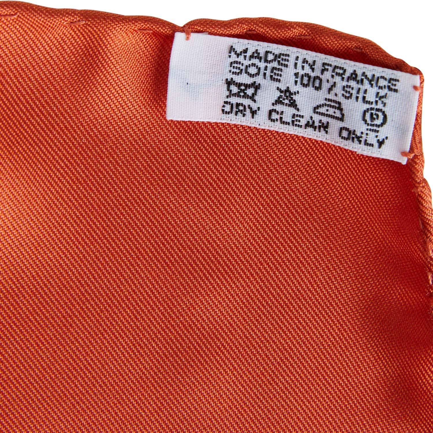 Hermes "De La Citrouille A La Caleche" Orange Silk Shawl Scarf 90cm