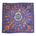 Hermes "Les Cles" Purple Giant Silk Shawl Scarf 140cm