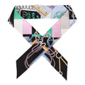 Hermes "Cliquetis" Black Silk Twilly Pair