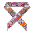 Hermes "Mille et Un Lapins" Parme Silk Twilly Pair