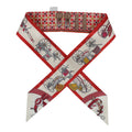 Hermes "Les Voitures Nouvelle" Vanille/Grenadine Silk Twilly Pair