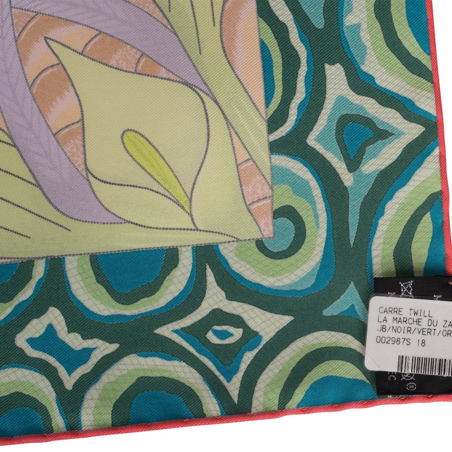 Hermes "La Marche de Zambeze" Silk Twill Scarf 90cm