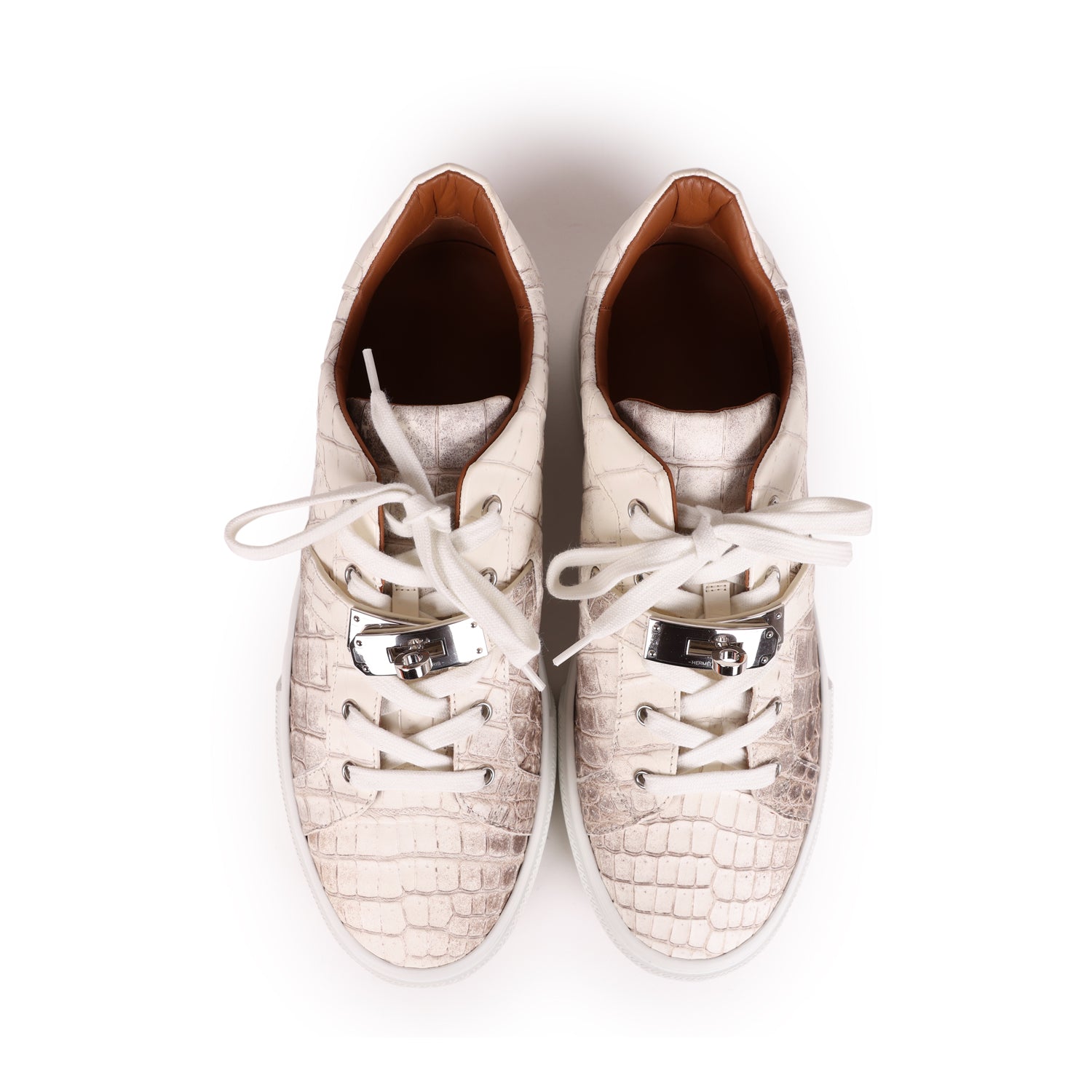 Hermes Day Sneaker Himalaya Niloticus Crocodile 43.5 EU