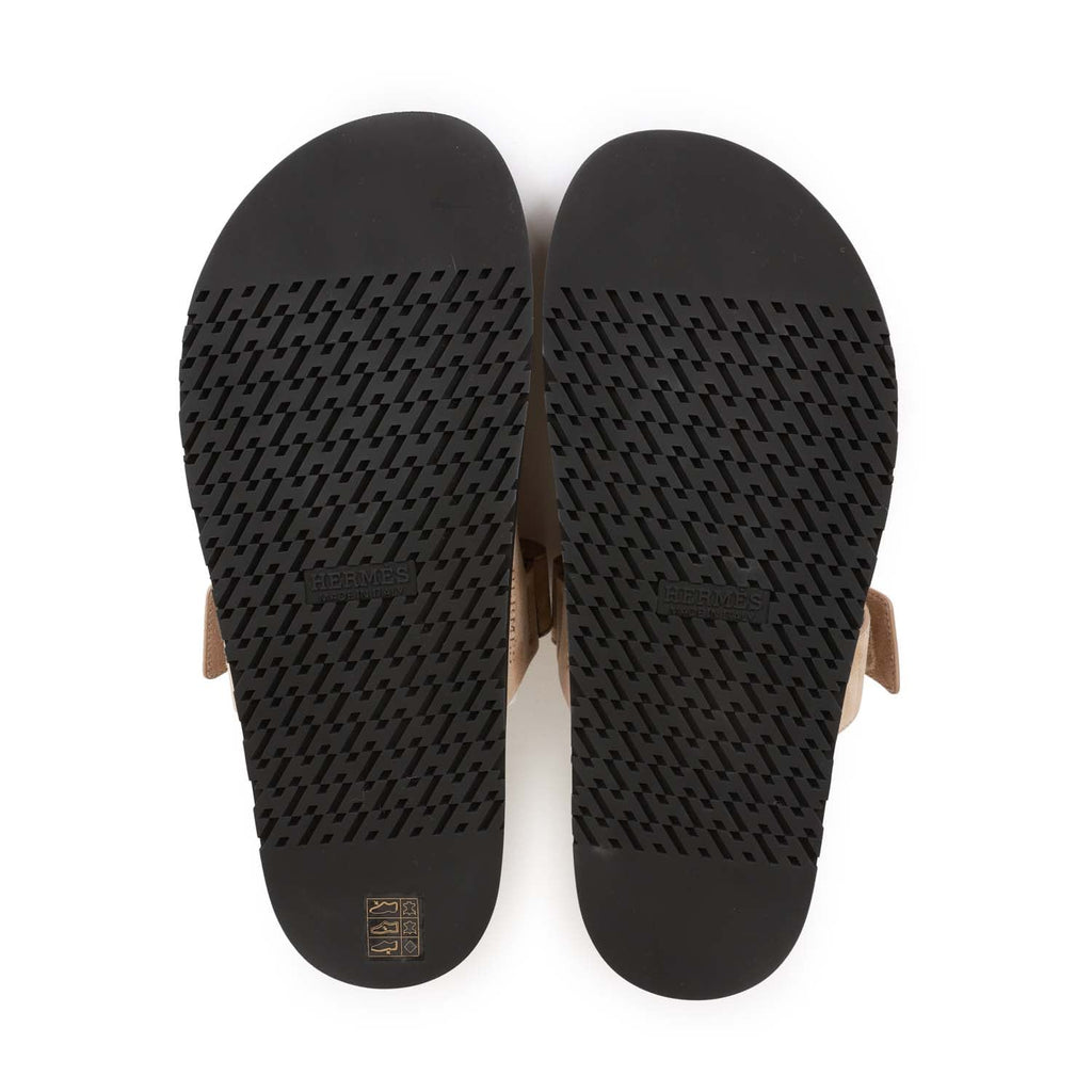 Hermes Chypre Sandals Gris Tourterelle Suede 43