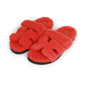 Hermes Chypre Techno Sandals Orange Woolskin 37.5