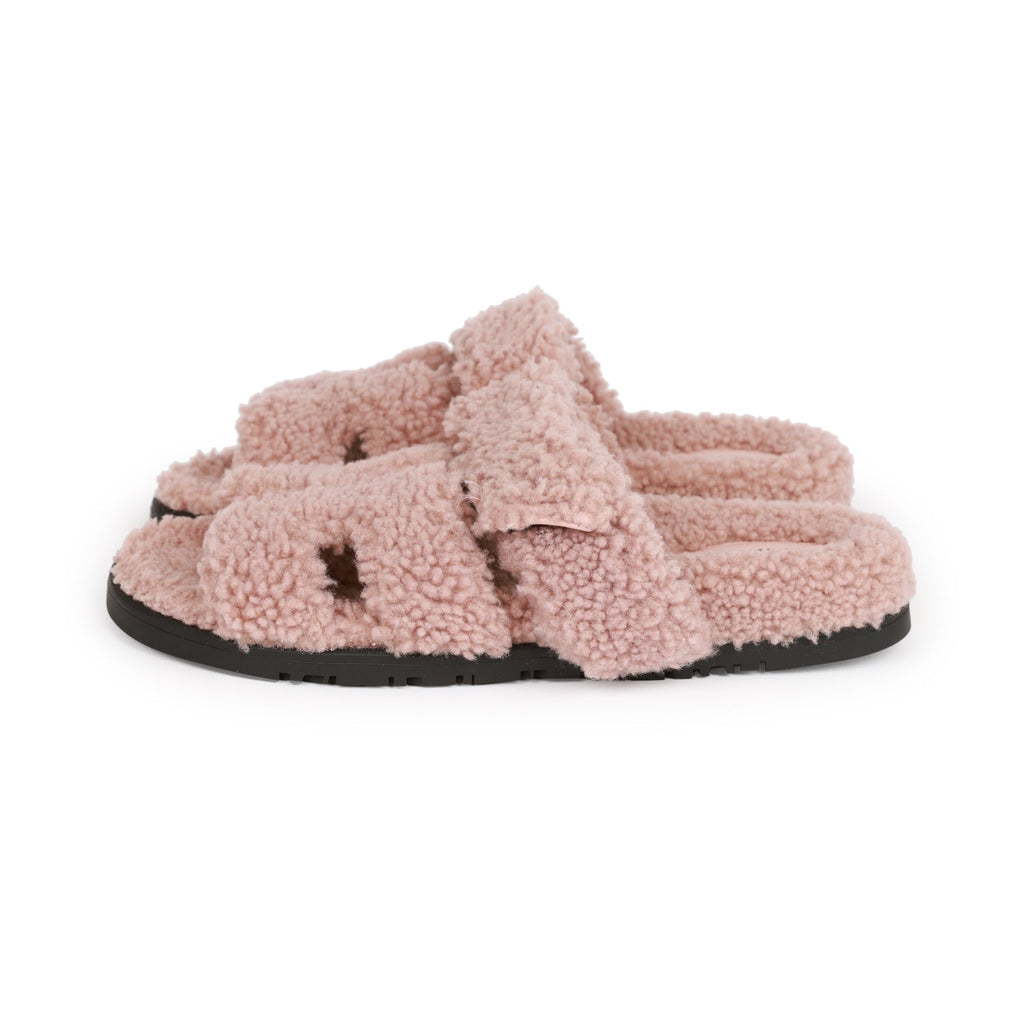 Hermes Chypre Techno Sandals Bois de Santal Woolskin 37
