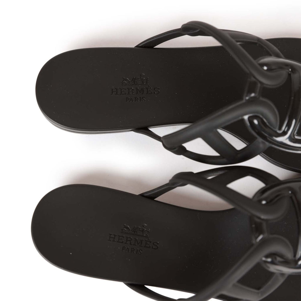 Hermes Egerie Sandal Black TPU 36