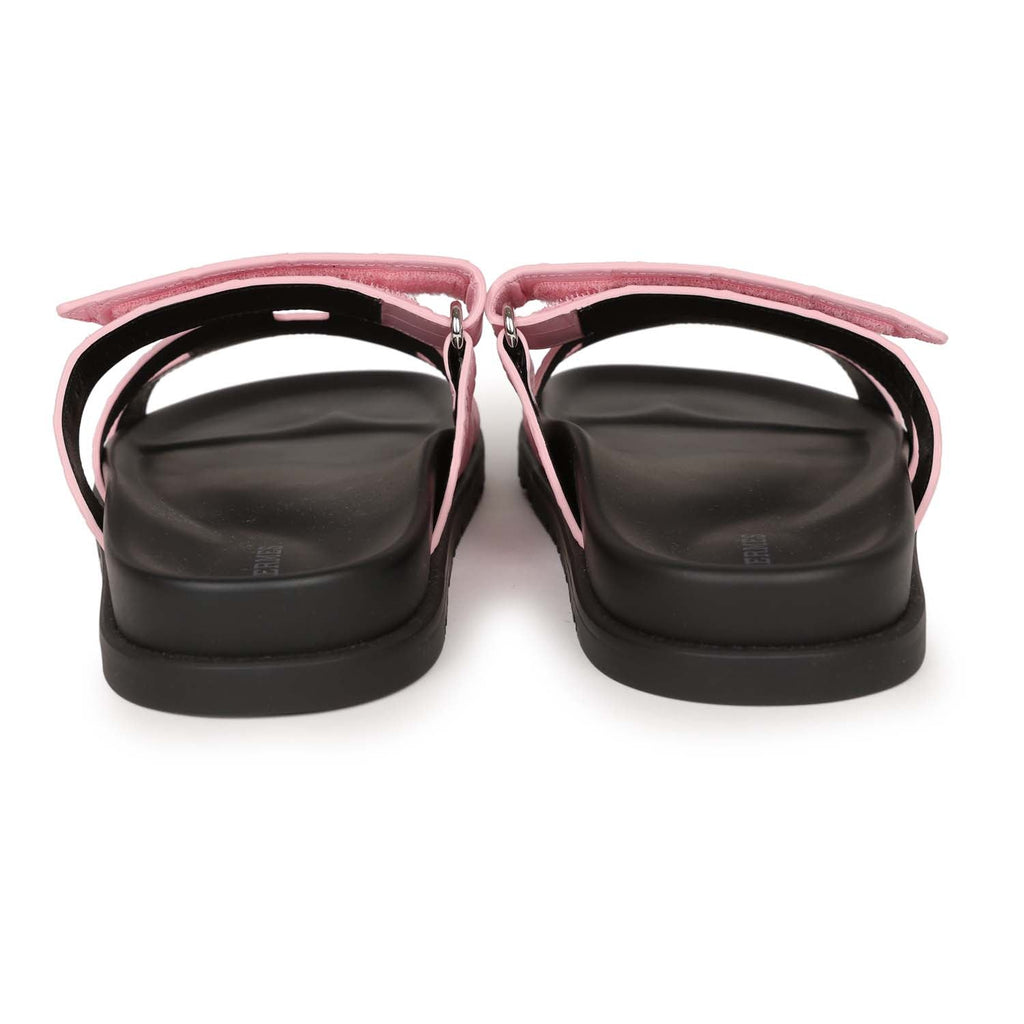 Hermes Chypre Techno Sandals Pink Matte Alligator Palladium Hardware 38 EU