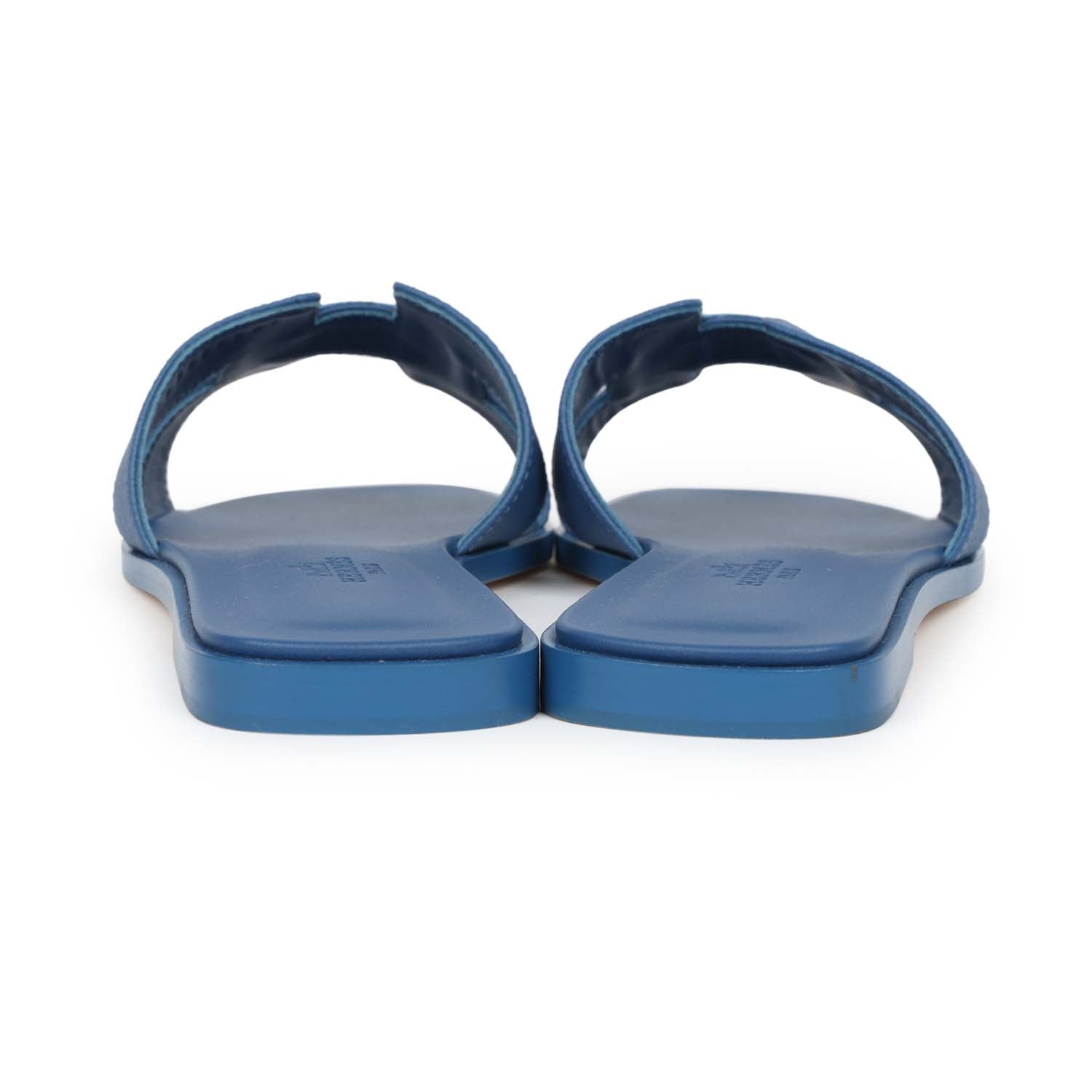 Hermes Oran Sandal Bleu Bleuet Epsom 38 EU