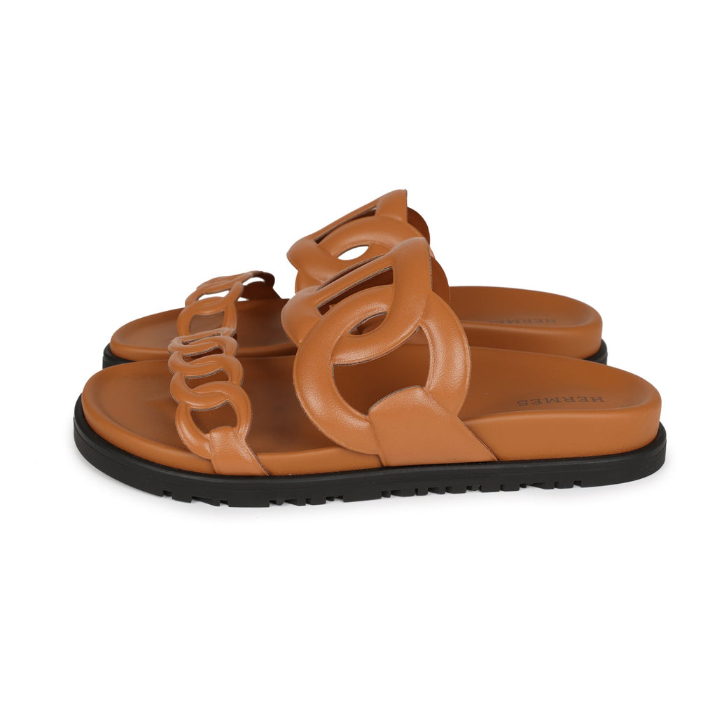 Hermes Extra Techno Sandal Naturel Calfskin 36 EU