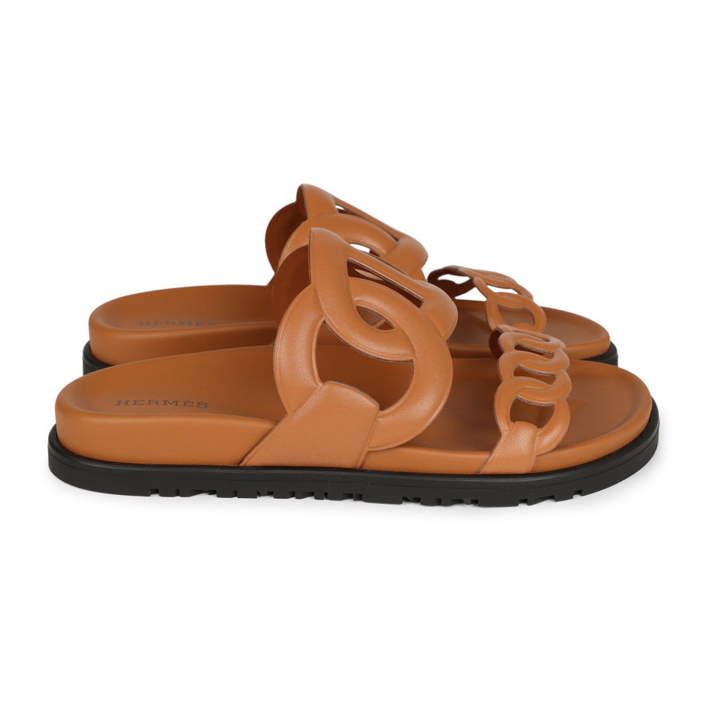 Hermes Extra Techno Sandal Naturel Calfskin 36 EU