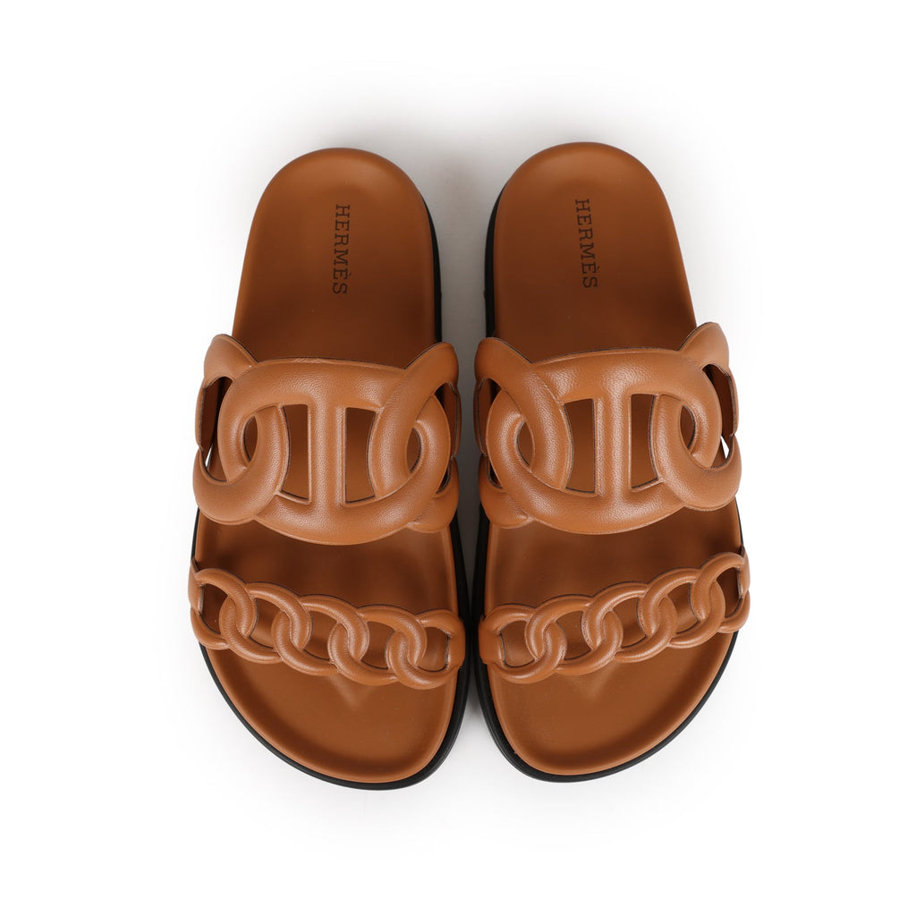 Hermes Extra Techno Sandal Naturel Calfskin 36 EU