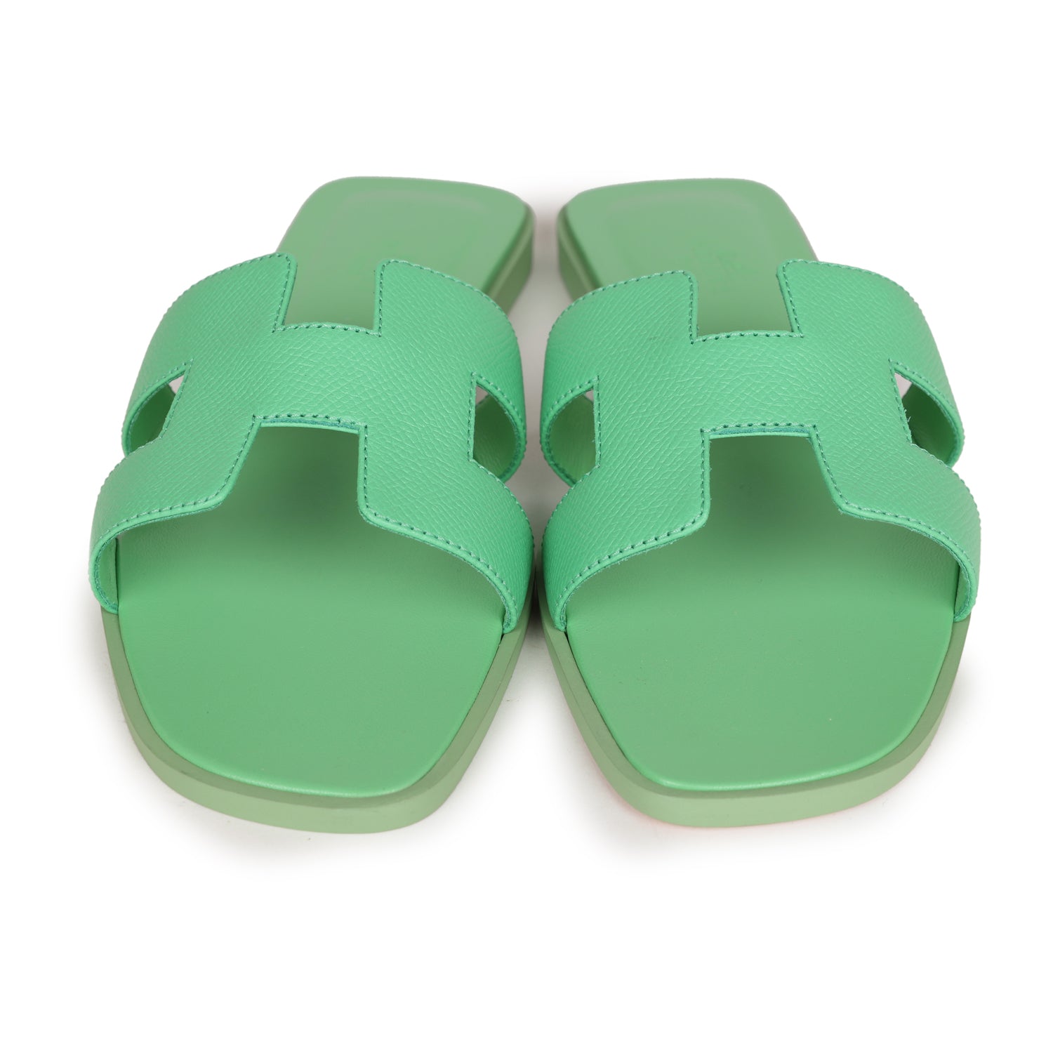 Hermes Oran Sandal Vert Promme Epsom 39 EU