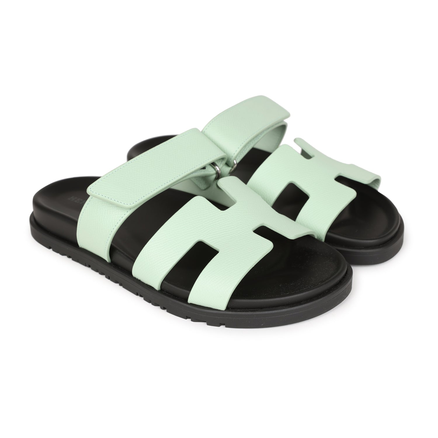 Hermes Chypre Sandal Vert Jade Epsom Palladium Hardware 35 EU