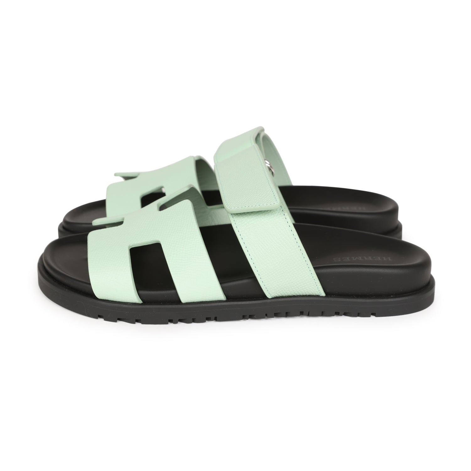 Hermes Chypre Sandal Vert Jade Epsom Palladium Hardware 35 EU