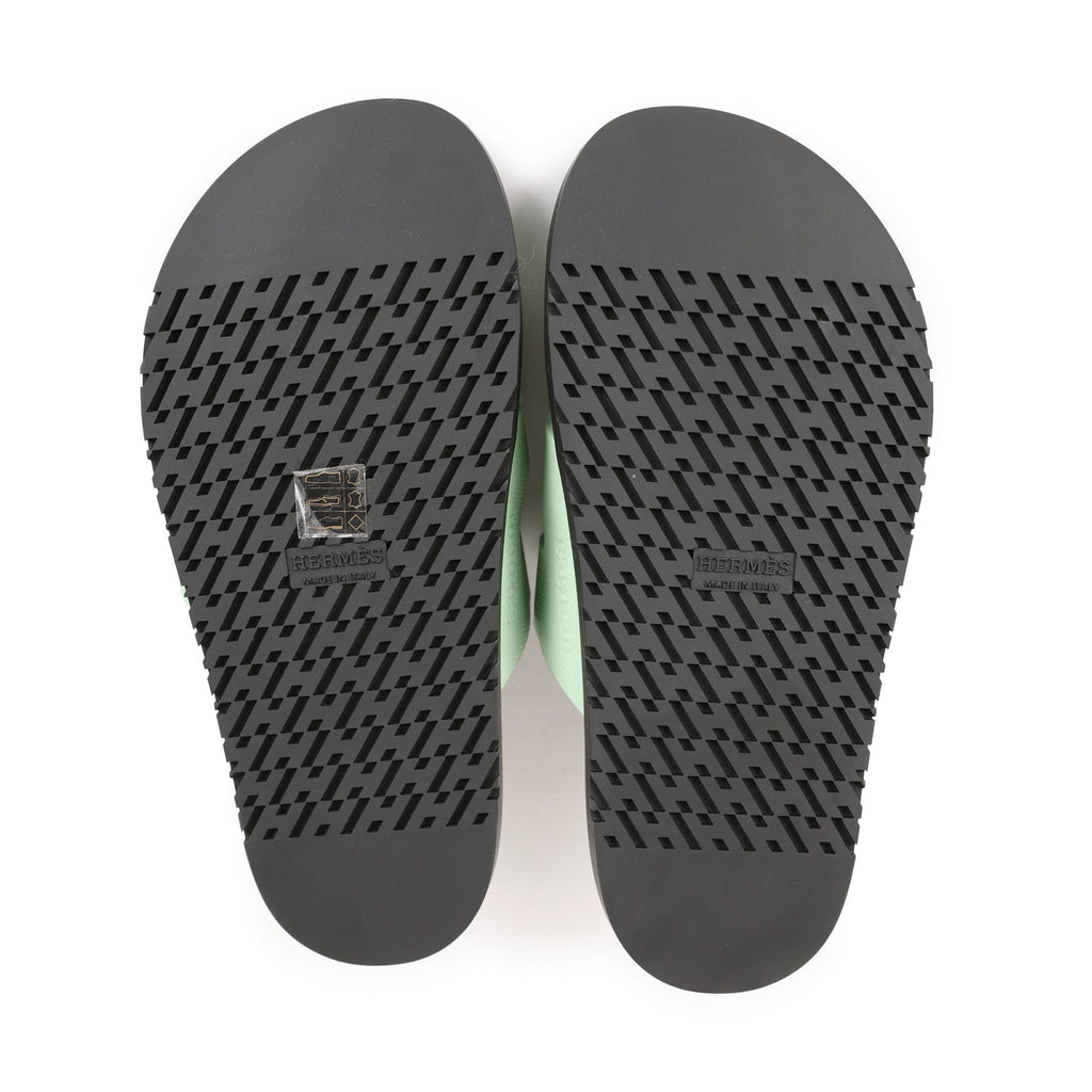Hermes Chypre Sandal Vert Jade Epsom Palladium Hardware 35 EU