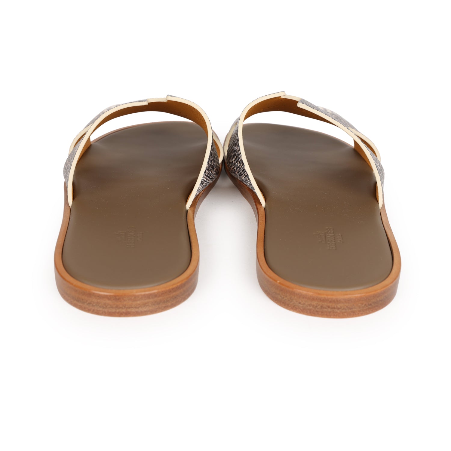 Hermes Mens Izmir Sandals Ombre Lizard 44 EU